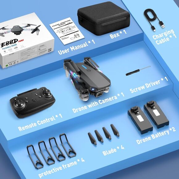 Mini Drone for Kids and Beginners, Quadcopter with LED Lights, 3D Flip - Picture 3 of 7